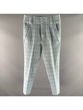 ORTTU Size 30 Light Blue Tweed Acrylic Blend Pants